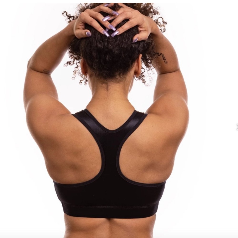 Enell Black Racerback Sports Bra in Size 3, EUC (38DD, 38DDD, 40D, 40DD)